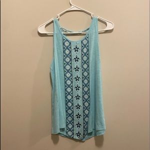 Justice blue tank top with detail. Size 18 Girls